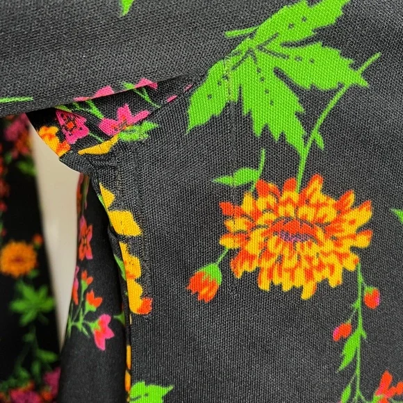 Sears Sz 6-8 Vintage Two Piece Viscose Button Shirt Elastic Waist Pant Suit - Picture 8 of 8